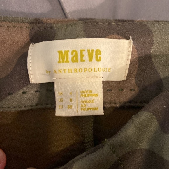 Anthropologie Maeve skinny leopard print pants sz 0 - Picture 3 of 7